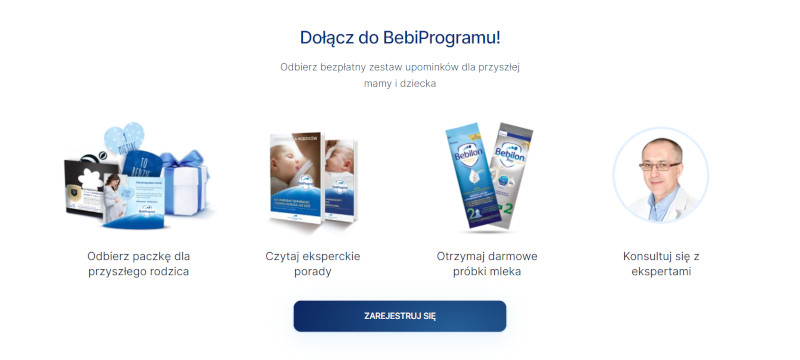 BebiProgram darmowy zestaw próbek mleka dla niemowląt