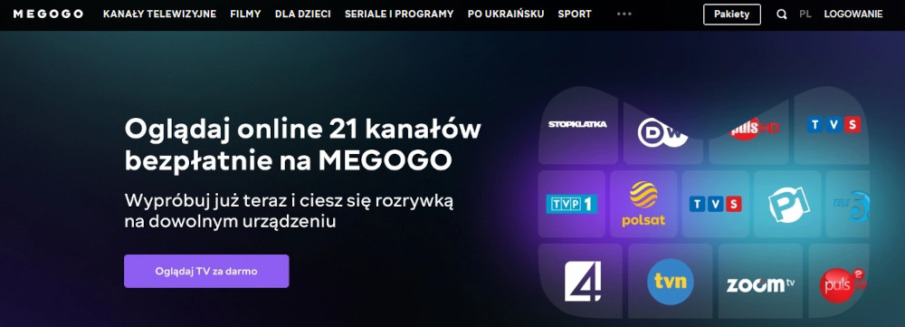 MEGOGO TV 21 kanałów