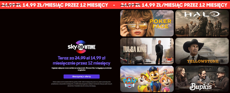 SkyShowtime Polska promocja