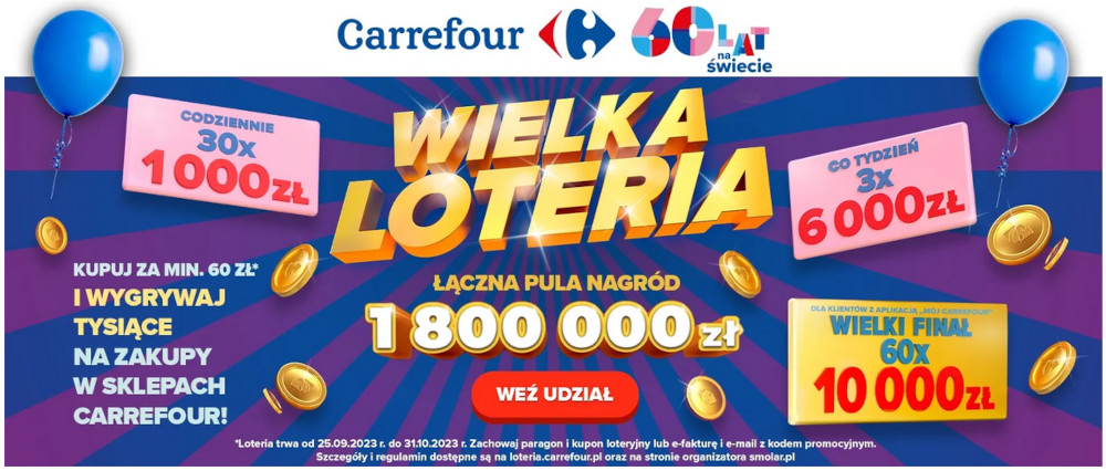 Wielka loteria Carrefour 2023