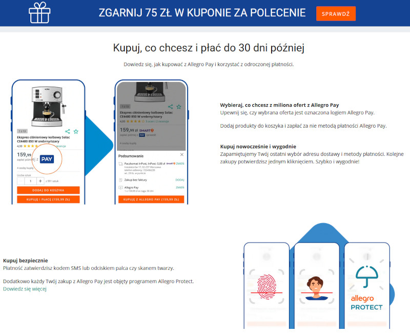 Program poleceń Allegro Pay