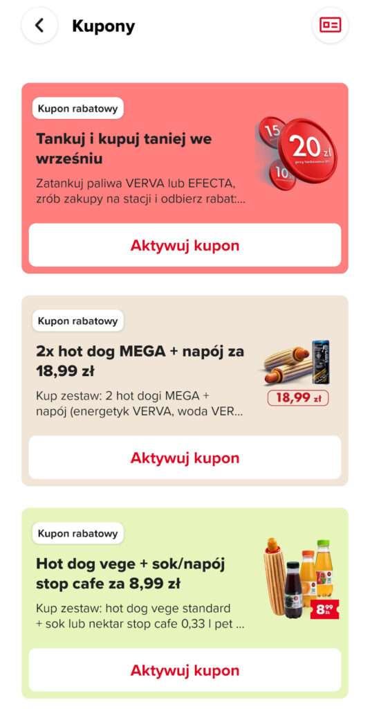 Kupony Orlen Vitay