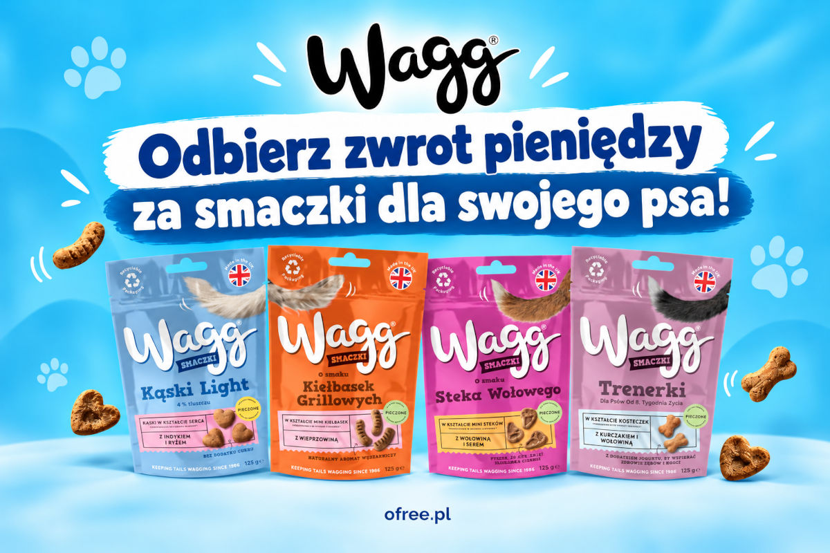 Cashback Wagg smaczki dla psa za darmo
